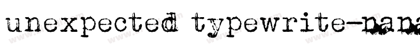 unexpected typewrite字体转换